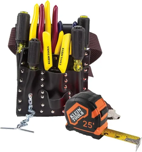 Vista 15 de Klein Tools 80089 Kit de Destornillador Multi-Bit y Alicates, Fabricado en Estados Unidos, con Pelacables, Cinta Métrica y Accesorios