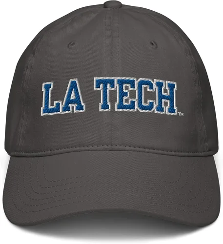 Vista 2 de Elite Authentics Louisiana Tech Bulldogs Bold - Gorra de béisbol ajustable con licencia oficial Gris asfalto