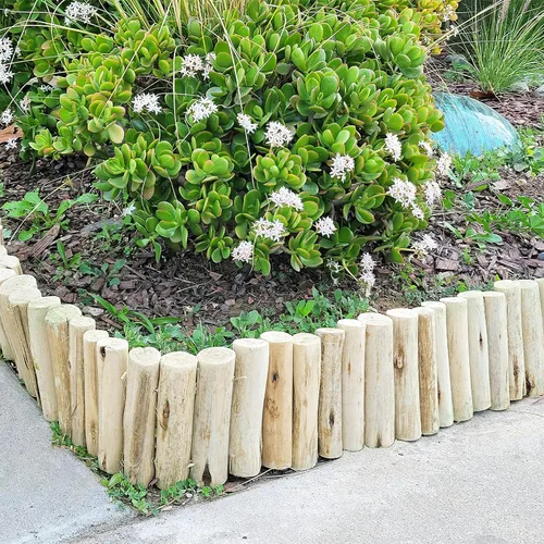 Vista 8 de Forever Bamboo Tronco sólido de madera de eucalipto natural para paisajismo, bordes, césped, jardín, vallas, bordes, 72 pulgadas de largo x 6