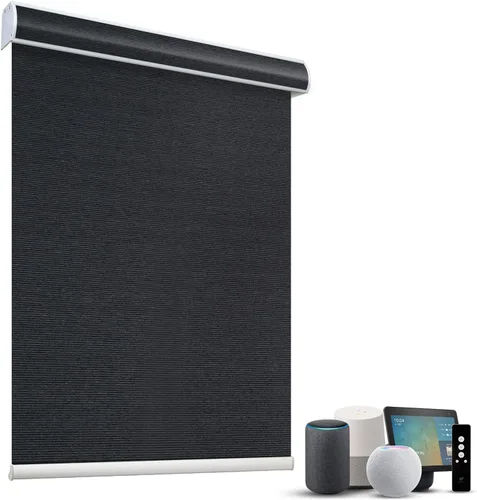 Vista 69 de SmartWings Persianas Motorizadas con Sombras para Ventana Control Remoto Funciona con Thread Apple Homekit Z-Wave Alexa 100% Blackout de Doble Cara