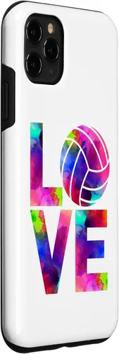 Vista 3 de Funda para iPhone 11 Pro Max Love Volleyball Watercolor Girl Team Tournament Retro Vibe