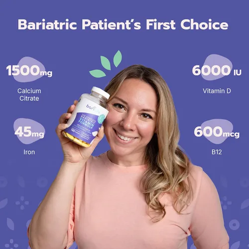 Vista 5 de Bari Life Completo multivitamínico bariátrico comprimido no masticable con citrato de calcio y hierro - 180 comprimidos/botella