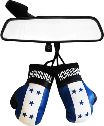 Vista 2 de Honduras Mini guantes de boxeo con bandera