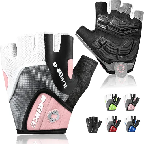 Vista 9 de INBIKE 5mm Padded Half Finger Bike Bicycle Cycling Gloves Negro