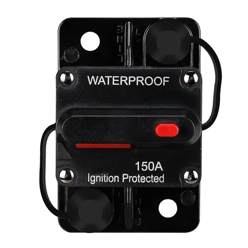 Vista 15 de Portafusibles de 100 amperios, disyuntor de audio, inversor de fusibles de restablecimiento, soporte de fusible de 12 V-48 V CC, reemplazar
