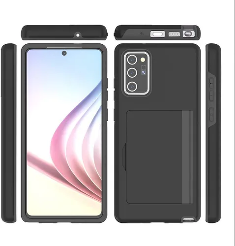 Vista 6 de Asuwish Funda compatible con Samsung Galaxy Note 20 Ultra y protector de pantalla de vidrio templado, soporte para tarjeta celular, fundas