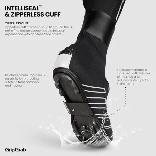 Vista 4 de Cubrezapatillas para bicicleta GripGrab RaceThermo X, impermeables para invierno, para ciclismo de grava, MTB, para clima frío, de neopreno