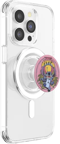 Vista 3 de Disney Lilo & Stitch - PopSockets MagSafe PopGrip con diseño floral de puntada monstruosa para iPhone