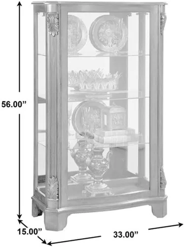 Vista 2 de Pulaski Mantel Curio, 33 x 15 x 56 pulgadas, Marrón