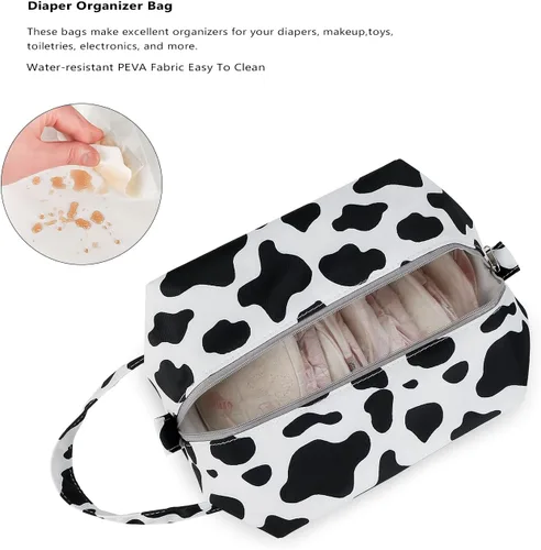 Vista 4 de Bolsas húmedas para pañales de tela para bebé, bolsa de pañales impermeable para colgar cápsulas, reutilizable, lavable para cochecito de bebé