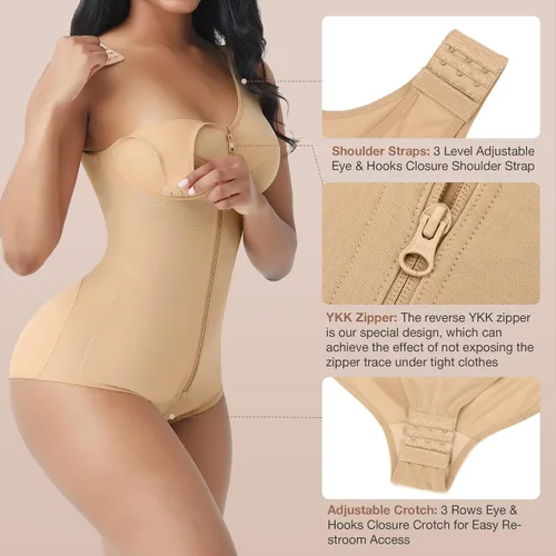 Vista 4 de Shapewear Bodysuit for Women Tummy Control Plus Size Full Body Shaper