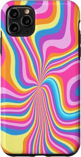 Vista 11 de Funda psicodélica psicodélica para iPhone 15 Groovy Liquid Swirl Retro de los años 70 y 80