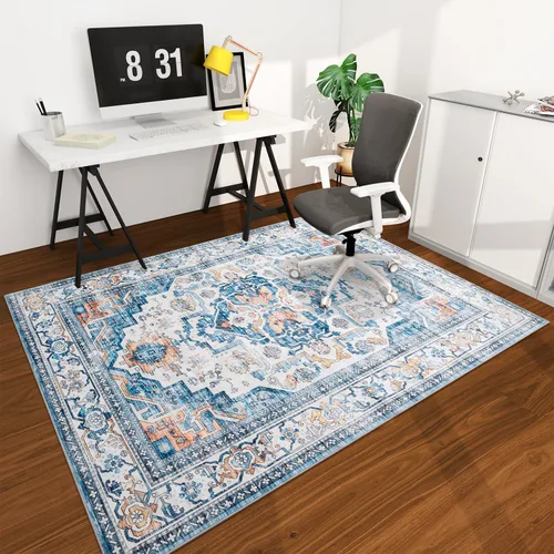 Vista 64 de Tapete para silla de oficina para suelo de madera dura, 48"x36" tapete protector de escritorio de computadora de fácil deslizamiento para silla Hoja