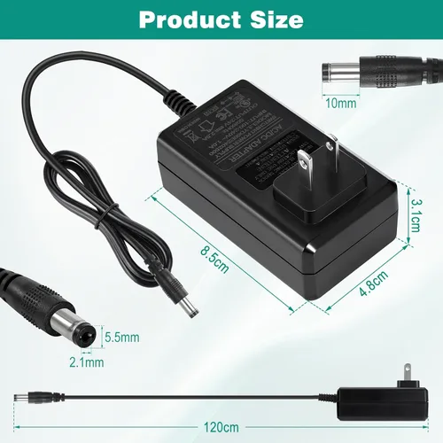 Vista 2 de Fuente de alimentación de 24 V con certificación UL, transformador de bajo voltaje de 24 voltios, Paquete de 2 CC 24V 2.5A 60W AC100-240V to 24V