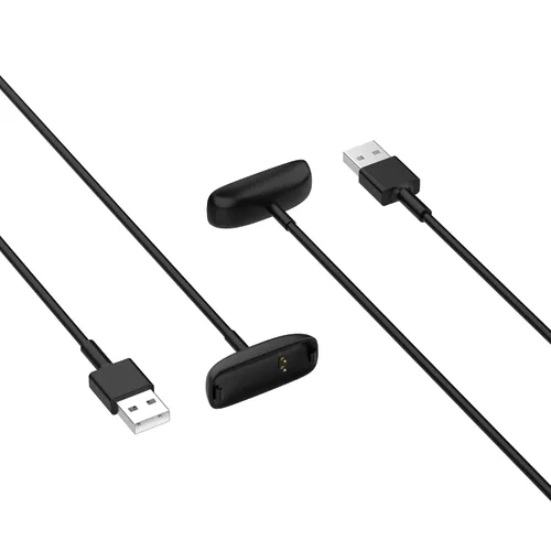 Vista 10 de FitTurn Compatible con Fitbit Inspire 2 y HR Cargador USB Cable de carga 11.8 in y 39.4 in Negro