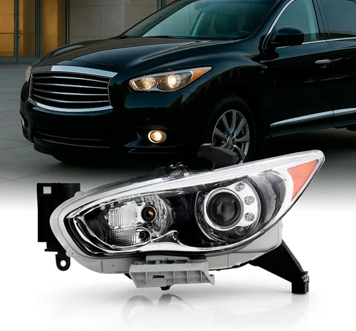 Vista 8 de AKKON - Compatible con modelos Infiniti Jx35 2013 / 2014-2015 QX60 OE HID modelo proyector LED conjunto de faros delanteros