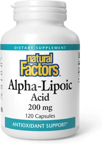 Vista 9 de Natural Factors Cápsulas de ácido alfa-lipoico de 200 mg, 60