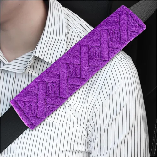 Vista 9 de Dickno - Juego de 2 almohadillas para cinturón de seguridad de auto, suaves y cómodas, fundas para correa de hombro para cinturón de seguridad