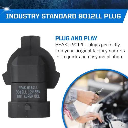 Vista 4 de PEAK 9012LL Classic Vision OE Bombilla halógena estándar de repuesto para faros delanteros