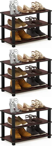 Vista 14 de Furinno Turn-N-Tube - Zapatero estrecho de 3 niveles, zapatero con organizador curvado independiente, 11.7 x 23.6 x 21.9 pulgadas, para entrada