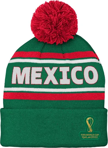Vista 16 de Outerstuff Sombrero unisex para jóvenes de la Copa Mundial de la FIFA Country Premium Bobble Cuff Pom Hat Borgoña