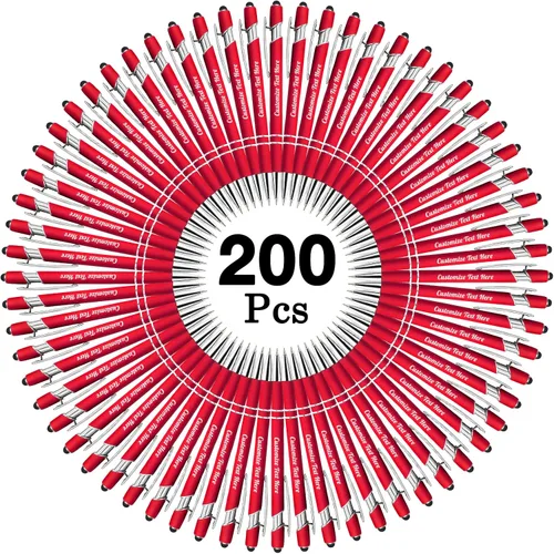 Vista 13 de Hasta 500 bolígrafos personalizados a granel con logotipo de mensaje de nombre comercial, bolígrafos grabados personalizados con lápiz óptico