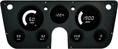 Vista 5 de Medidor digital de repuesto para panel de tablero de camioneta Chevy 67-72 Solución de ajuste directo - LED blancos brillantes de larga duración