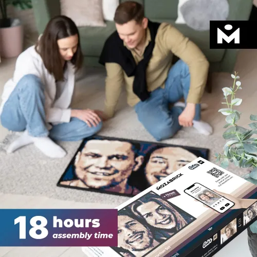 Vista 4 de Color M - Juego de construcción de mosaico fotográfico personalizado Kit de manualidades para creación de arte de pared de ladrillo a partir