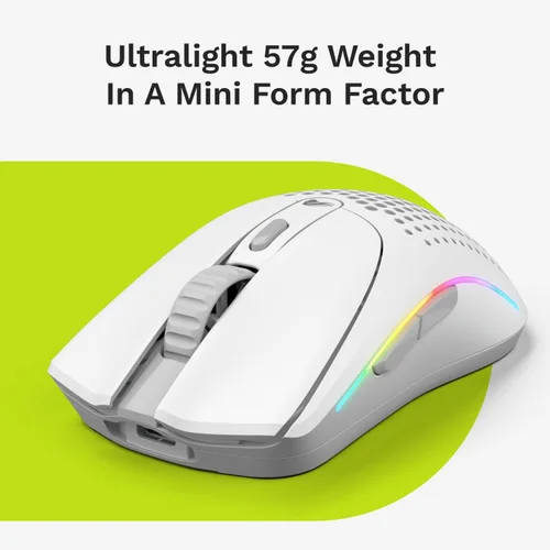 Vista 3 de Glorious Model O 2 Mini ratón inalámbrico para juegos: Superlight 57g, hasta 210 horas de batería, Dual inalámbrico 2.4GHz y Bluetooth 5.2, sensor