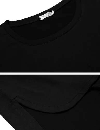 Vista 5 de Sherosa Camiseta casual de manga 34 con cuello redondo para mujer