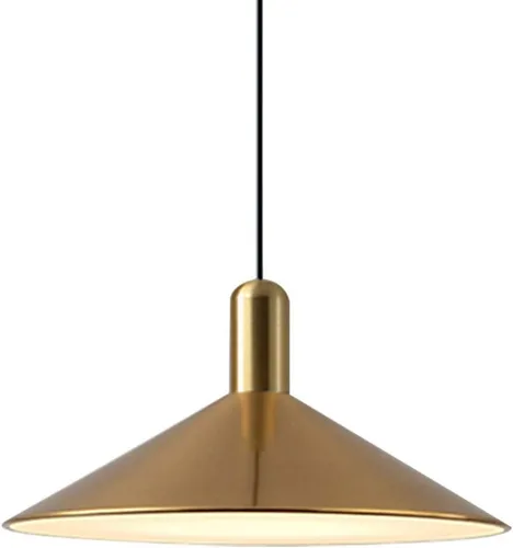 Vista 10 de KCO Iluminación moderna de metal negro lámpara colgante de latón dorado isla de cocina lámpara colgante industrial mate negro granero Pedant