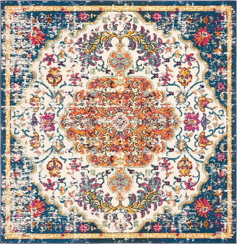 Vista 49 de SAFAVIEH Colección Madison MAD447B - Tapete bohemio con medallón antiguo y elegante, no desprende pelusa, para la sala, dormitorio, comedor