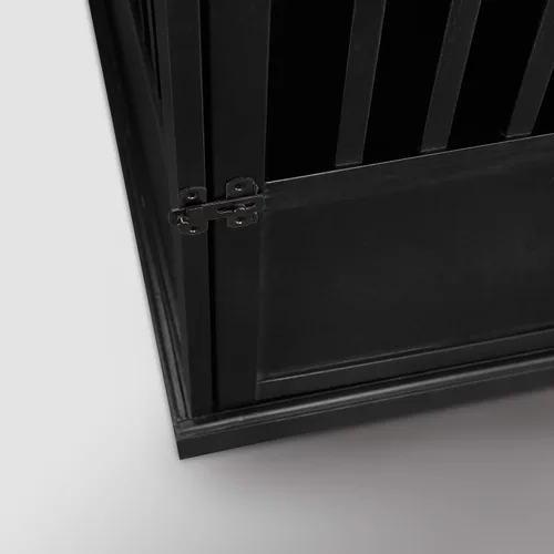 Vista 11 de Casual Home Mueble de madera para perros de interior, jaula para perros, mesa auxiliar, mesa de noche, cuna para perros con cierre de seguridad