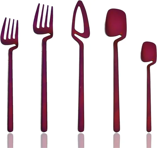 Vista 10 de JASHII 8 cucharas de mango largo para colgar, cuchara de té helado, cuchara de café, cucharas agitadoras de acero inoxidable 304 para té, postre