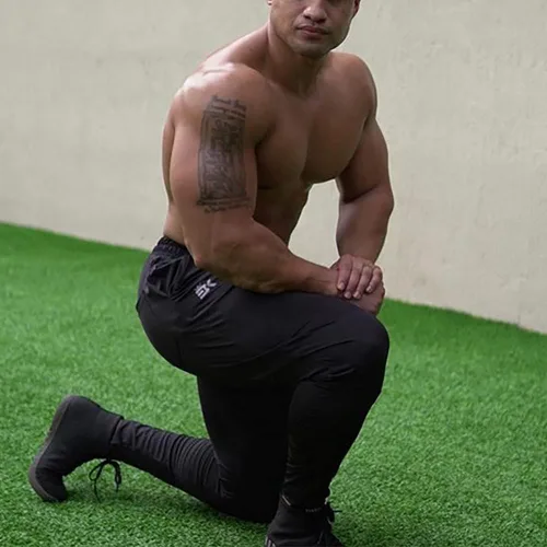 Vista 3 de Brokig - Pantalones de entrenamiento para hombre, ligeros, con bolsillo con cremallera