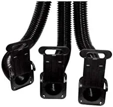 Vista 2 de XPOWER Kit de secado profesional para jaula de novio y mascotas, 3 mangueras plegables de 9 pies