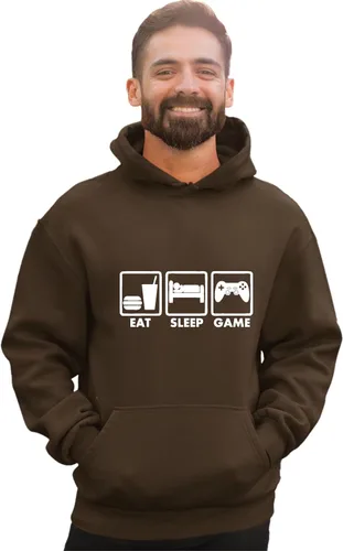 Vista 30 de Go All Out Eat Sleep Game - Sudadera con capucha para hombre y mujer Verde Irlandés