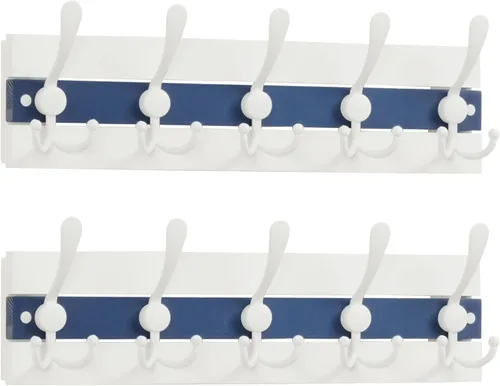 Vista 6 de SKOLOO Perchero de pared montado en la pared de estilo rústico: Perchero de pared de pino de madera auténtica de 40,6 cm de orificio a orificio