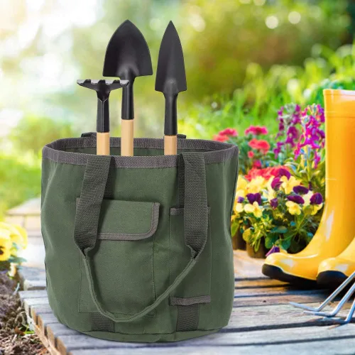 Vista 6 de Organizador de herramientas de cubo, impermeable, bolsa de herramientas para jefe, soporte de jardinería