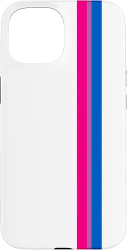 Vista 6 de Funda blanca para iPhone 13 Pro Subtle Bi Pride Flag LGBT Bisexual Stripe