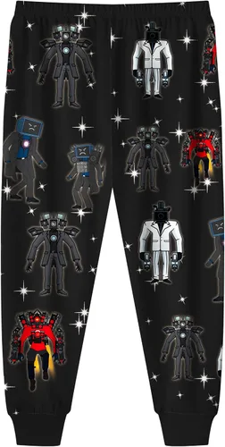 Vista 4 de Skib-di - Conjunto de pantalón para niños, Titan Speakerman TV, hombre, jugador, manga larga, camarógrafo, ropa de 2 piezas, talla 5-12 años