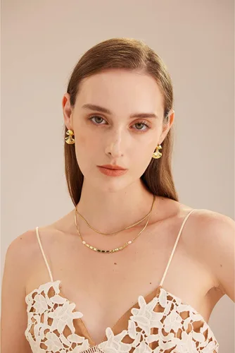 Vista 4 de C.Paravano Necklace Women Pendant Necklaces for Women18K Gold Plated Chain Necklace Fashion Necklaces Gold Necklaces for Women Women Necklace