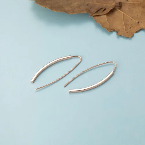 Vista 4 de SLUYNZ Aretes colgantes de plata de ley 925 para mujeres, adolescentes y niñas, aretes de aro abiertos, Metal, No es una piedra preciosa