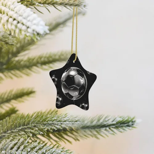 Vista 12 de Adornos de árbol de Navidad colgantes de mariposa morada, adornos de cerámica, decoración de porcelana de Navidad, adorno colgante para el hogar