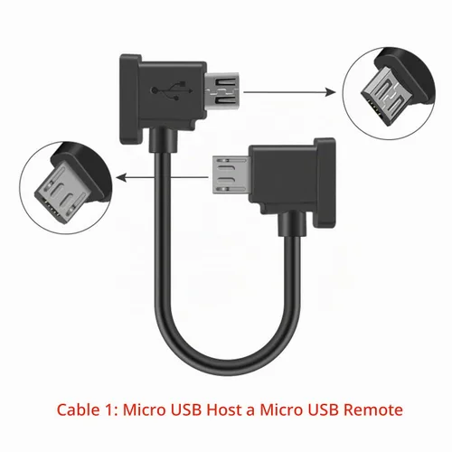 Vista 3 de cablecc 3 unids/set controlador remoto cable de datos tipo C y micro y micro USB para Mavic Pro Platinum Mavic Park RC Accesorios
