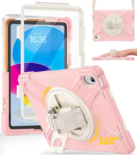 Vista 12 de BRAECN Funda para iPad de 9ª/8ª/7ª Generación, Funda Resistente a Prueba de Golpes con Protector de Pantalla, Soporte para Lápiz, Soporte para Tapa
