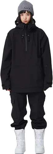 Vista 48 de RIUIYELE Traje de esquí para mujer, chaqueta y pantalones de snowboard para deportes al aire libre, traje de nieve con aislamiento impermeable