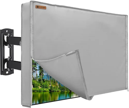 Vista 11 de IC ICLOVER Funda para TV de Exterior de 32 Pulgadas, 600D Resistente de Servicio Pesado para 4 Estaciones a Prueba de Intemperie, Protector