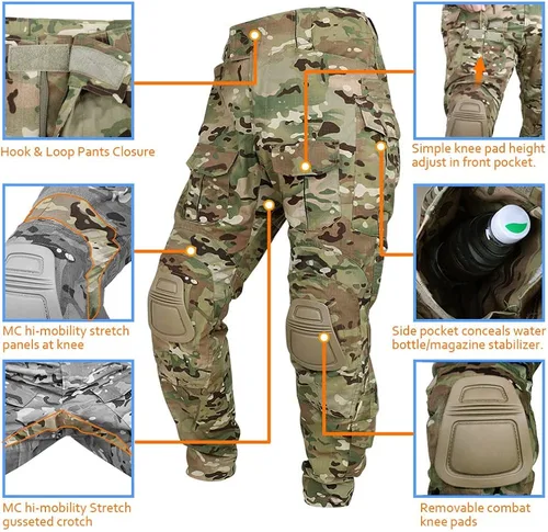 Vista 5 de KRYDEX Tactical G3 - Pantalones de combate para hombre con rodilleras