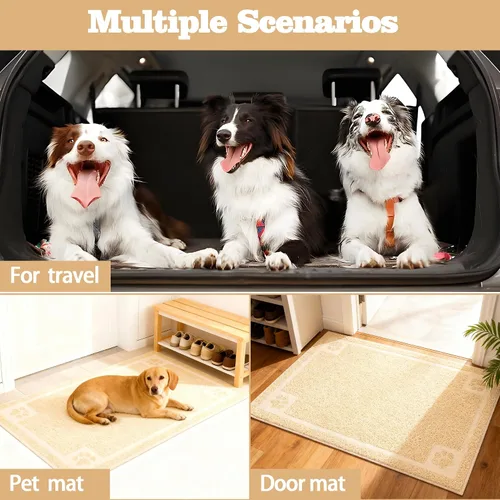 Vista 7 de Darkyazi Tapete de alimentación para mascotas grande para perros y gatos, 24 x 36 pulgadas, flexible y fácil de limpiar, lo mejor para tapete